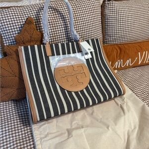 Tori Burch Ella Striped Canvas Tote